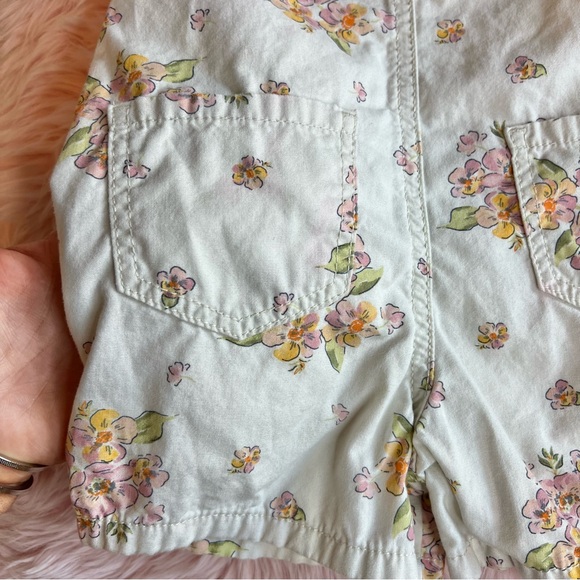 Oshkosh B’gosh Pink & Orange Floral Vestbak Shorts Overalls Sz 3T Cottage Core - Picture 13 of 13